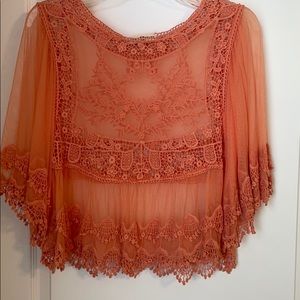 Sheer lace top